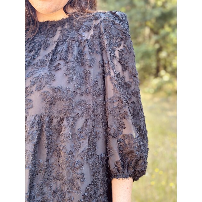 Ryanna feather dress black