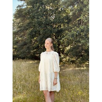 Ryanna feather dress beige