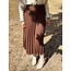Gerlin long plissé skirt brown One Size