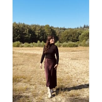 Lucie skirt satin dark bordeaux red One Size