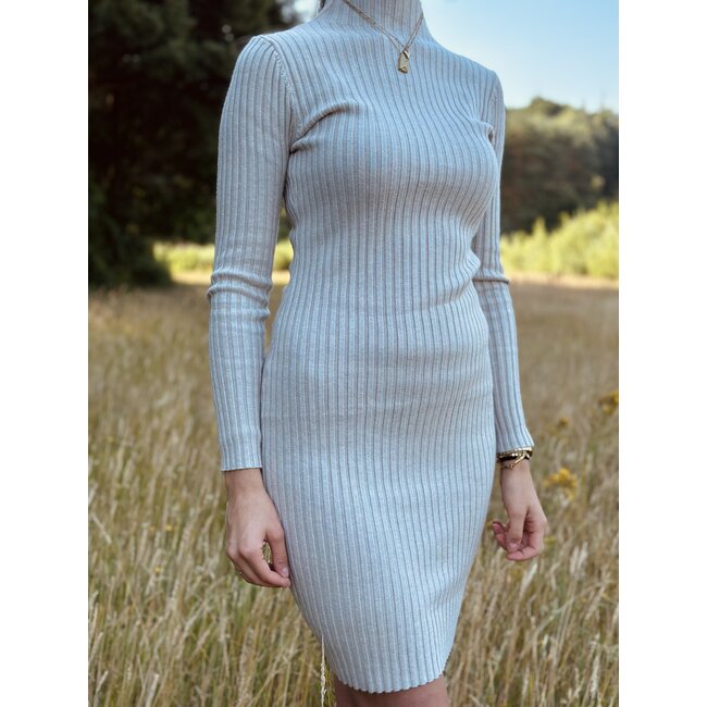 Sofia knitted dress beige One Size