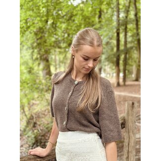 Dorieke cardigan taupe One Size