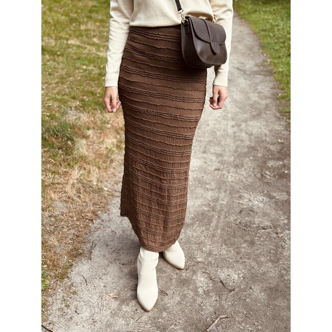 Evyanne long skirt brown