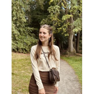 Nynke sweater beige/brown print