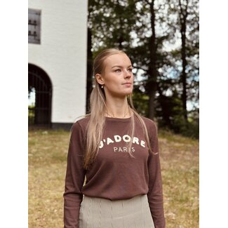 Nynke sweater brown/beige print