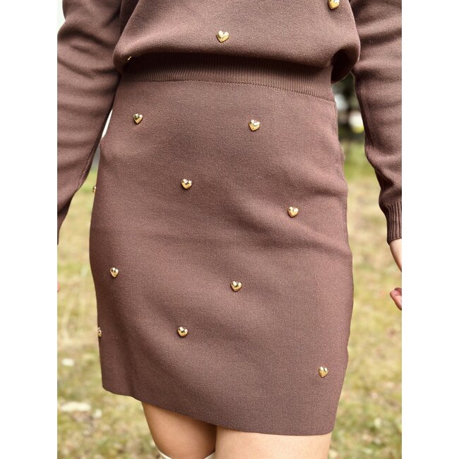 Julane skirt brown gold detail