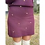 Julane skirt bordeaux red gold detail