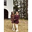 Julane skirt bordeaux red gold detail