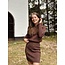 Julane sweater brown gold detail