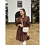 Ryanna feather dress brown