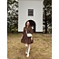 Ryanna feather dress brown