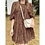 Ryanna feather dress brown