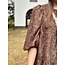 Ryanna feather dress brown
