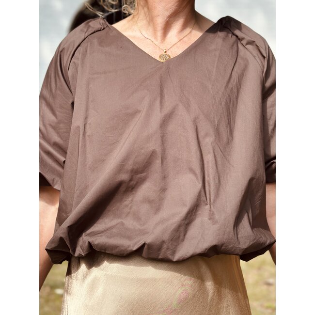 Emila blouse brown One Size
