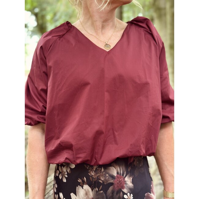 Emila blouse bordeaux red One Size