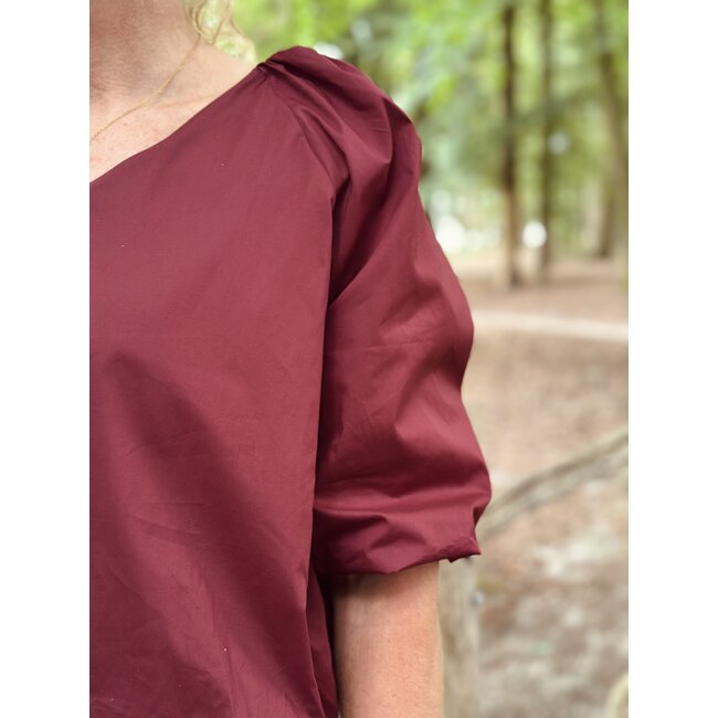 Emila blouse bordeaux red One Size