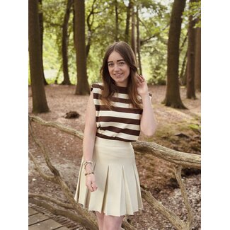 Milamae  plissé skirt beige