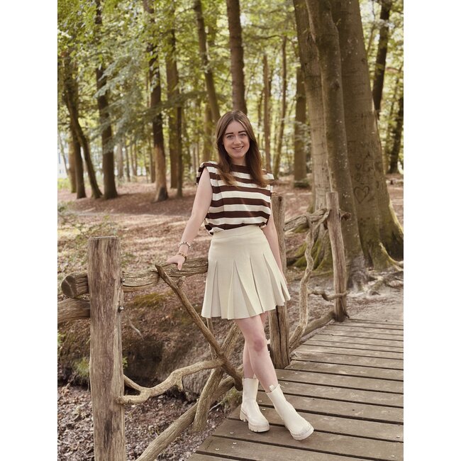 Milamae  plissé skirt beige