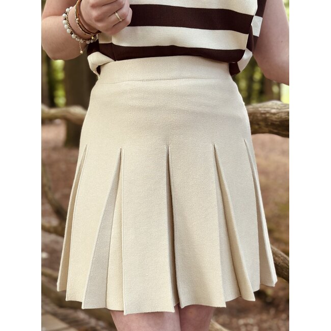 Milamae  plissé skirt beige