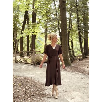 Liana long dress brown