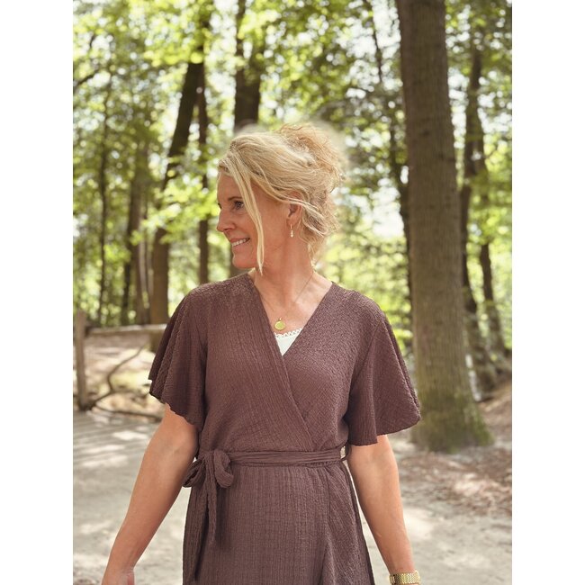 Liana long dress brown