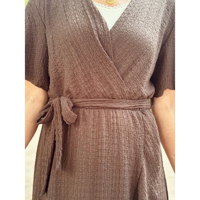 Liana long dress brown