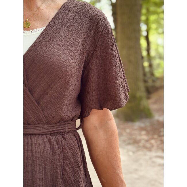Liana long dress brown