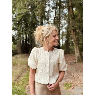 Lofty Manner Lofty Manner Gianna top beige glitter