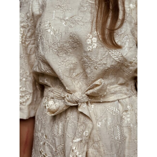 Smashed Lemon Smashed Lemon Jarona dress beige glitter