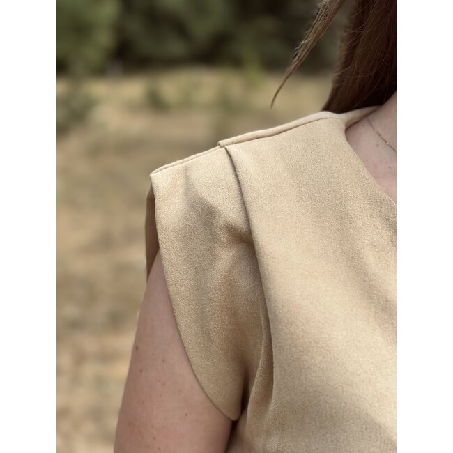 Diara dress suède beige