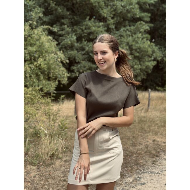 Adriana top army green