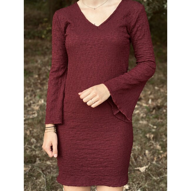 IZ NAIZ IZ NAIZ Juliene dress bordeaux red
