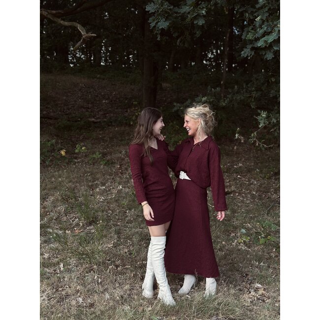 IZ NAIZ IZ NAIZ Juliene dress bordeaux red