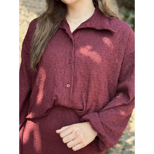 IZ NAIZ IZ NAIZ Juliene bomber bordeaux red