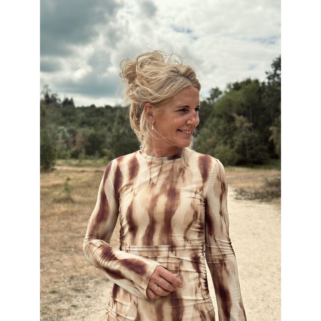 Lofty Manner Lofty Manner Isaly long dress brown print