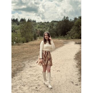 Lofty Manner Lofty Manner Inez skirt brown print