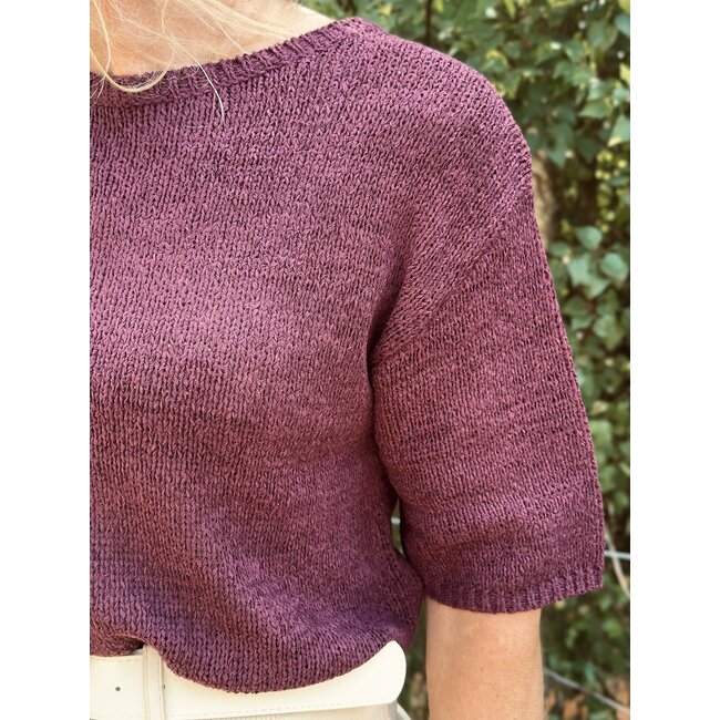 Ze-Ze Ze-Ze Nori top burgundy red