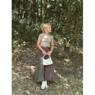 Karin long skirt army green