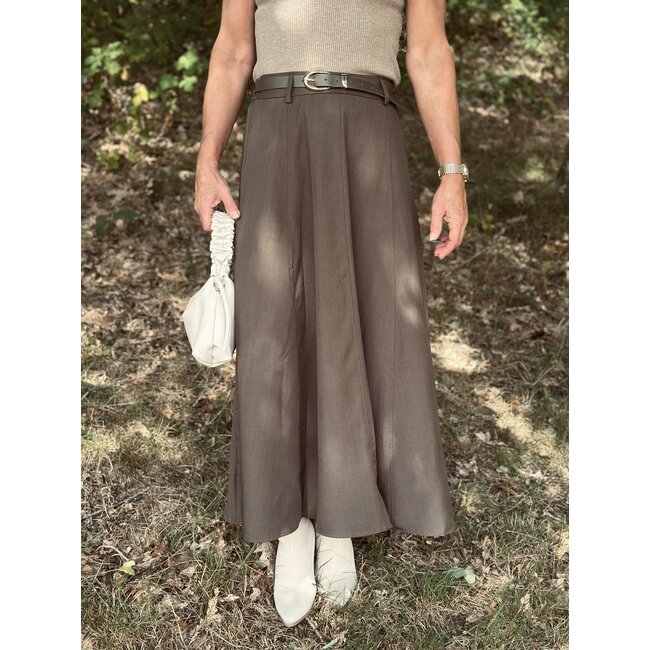 Karin long skirt army green