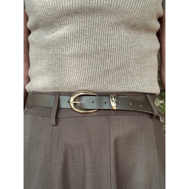 Karin long skirt army green