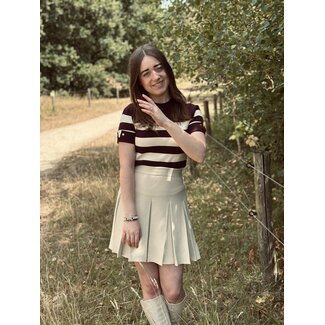 Fleurine top stripes bordeaux red/offwhite One Size