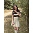 Fleurine top stripes bordeaux red/offwhite One Size