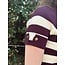 Fleurine top stripes bordeaux red/offwhite One Size