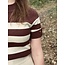 Fleurine top stripes brown/offwhite One Size