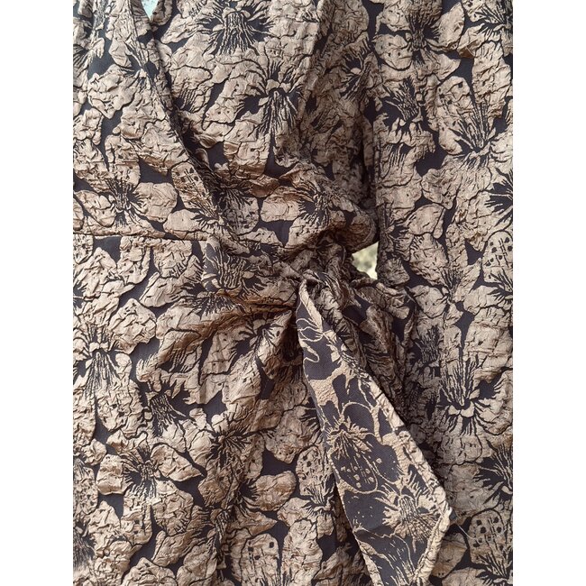 Manona dress brown flower print