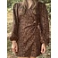 Magrethe dress brown flower print