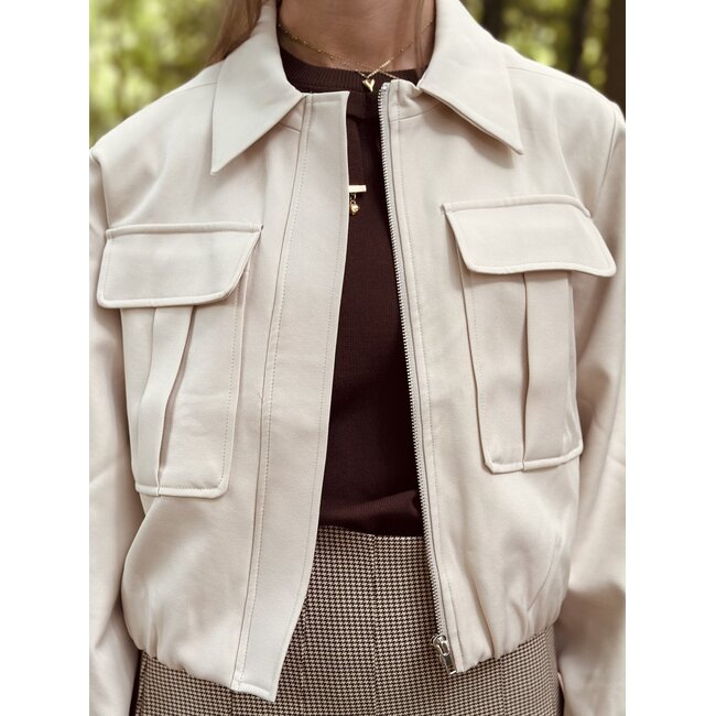 Milana bomber jacket beige