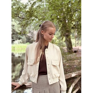 Sisters Point Sisters Point Anna bomber jacket beige