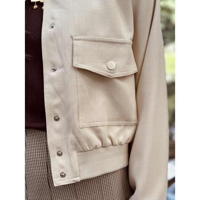 Sisters Point Sisters Point Anna bomber jacket beige