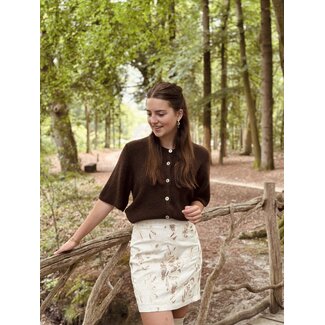 Smashed Lemon Smashed Lemon Tessa skirt beige/glitter print